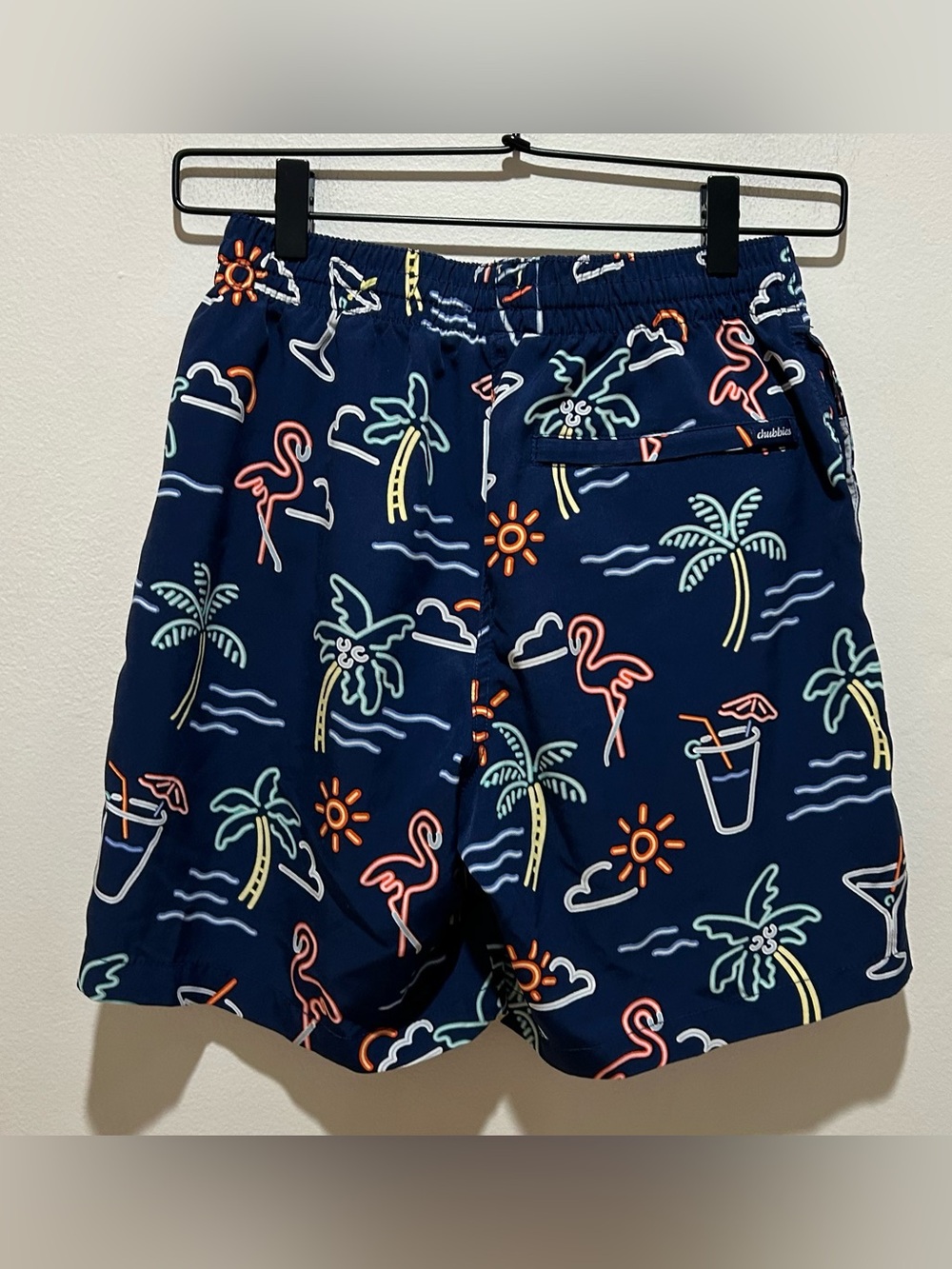Chubbies Men’s Classic Navy Dark Blue Neon Lights Swim Trunks - Men’s Size XS - Picture 2 of 7